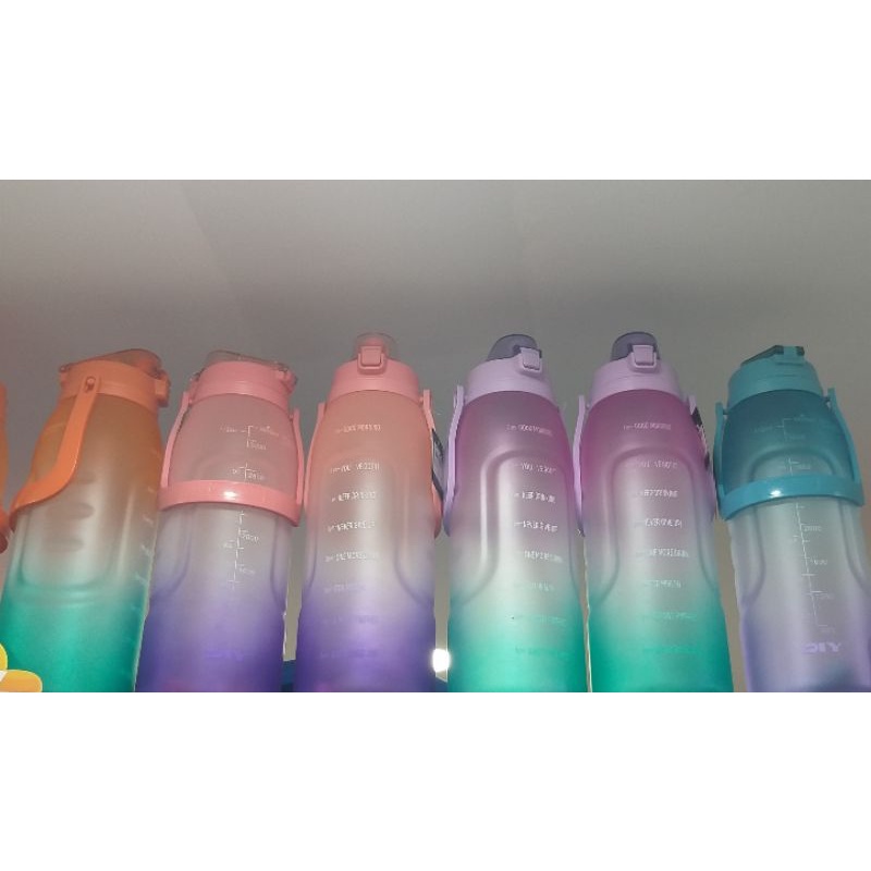 Air Minum Botol Bottle 3,8L Liter 3,800 Ml Jumbo Gradasi Motivasi Penanda Waktu Viral Kekinian