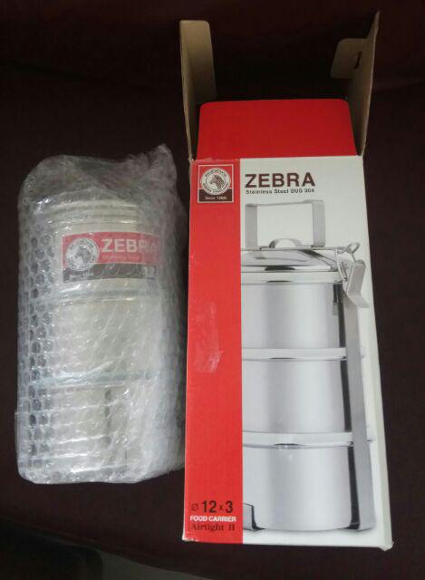 Rantang Susun, Food Carrier Air Tight Smart Lock D12x3 Zebra
