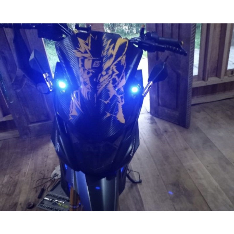 TERMURAH LED EAGLE EYE STROBO 3 LED DRL MATA ELANG FLASH  DENGAN BREAKET PUTIH MERAH BIRU HIJAU MANTAP