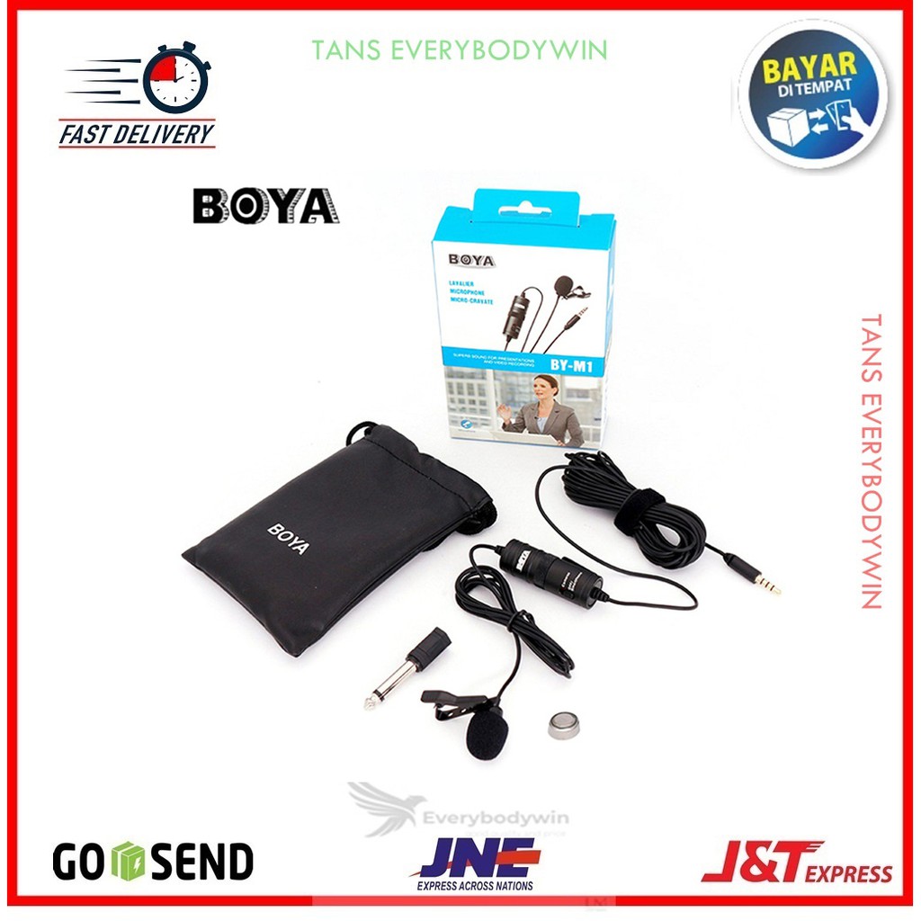 MIC KLIP MINI CLIP ON BOYA  OMNIDIRECTIONAL MICROPHONE FOR SMARTPHONE DSLR MIKROFON KECIL MURAH