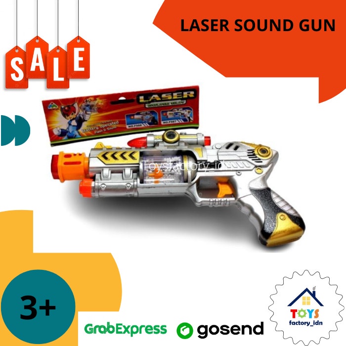 Mainan Anak Pistol Baterai / PISTOL LASER ADA LAMPU DAN BUNYI