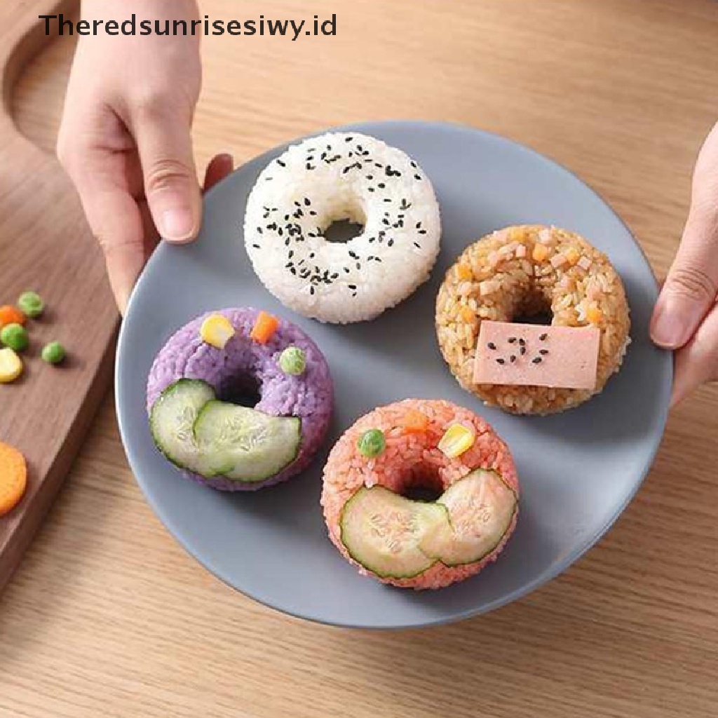 # Alat Rumah Tangga # 2pcs Cetakan Pembuat Bola Nasi Sushi Donat Kreatif Anti Lengket Untuk Rumah