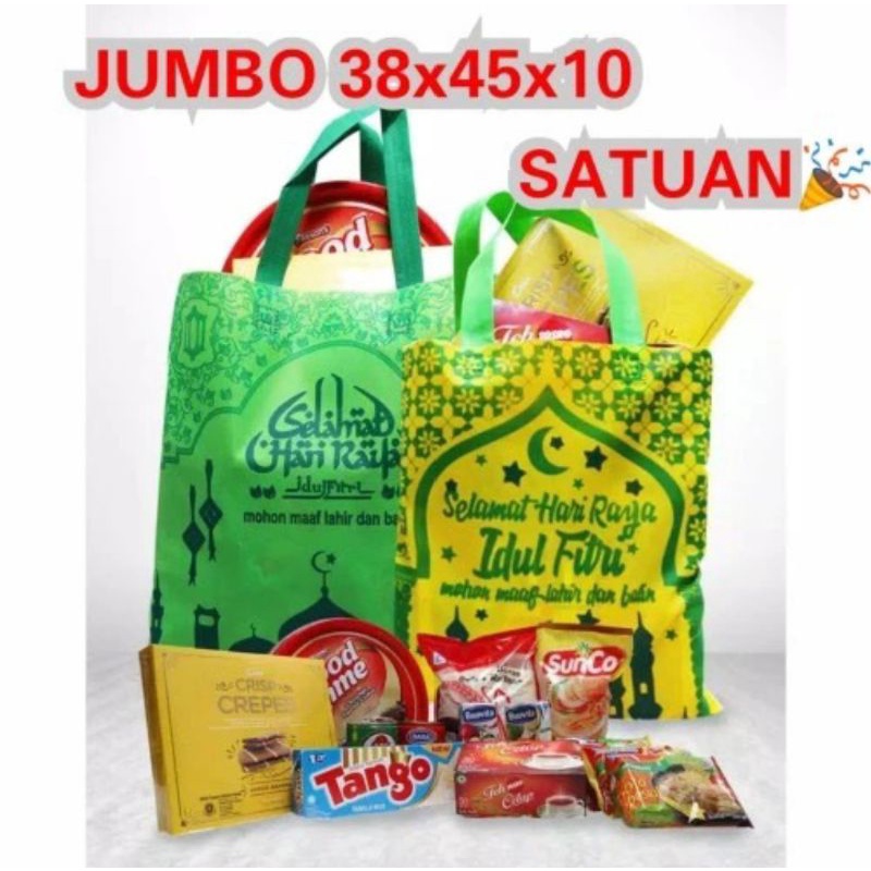 

(JUMBO ) Tas Lebaran isi 12 BESAR / GOODIE BAG IDUL FITRI MURAH