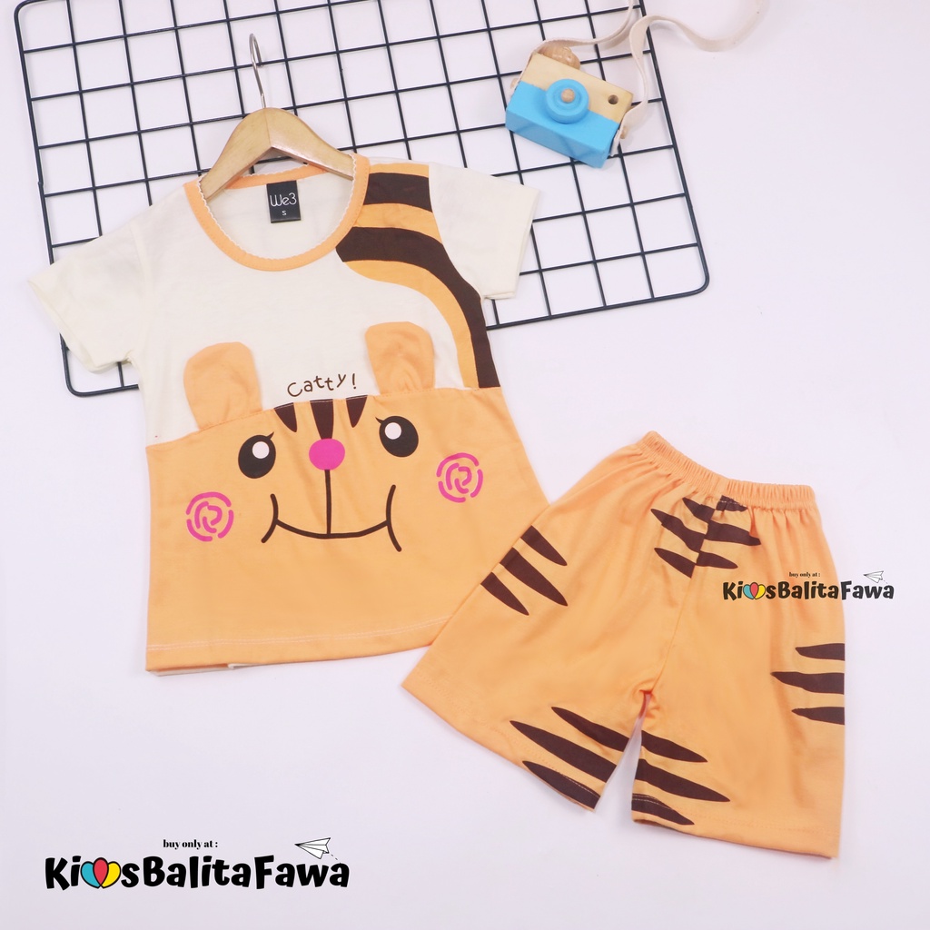 Setelan Momo Kids Size 1-10 Tahun / EXPORT Quality Baju Karakter Kaos Lengan Pendek Celana Pendek