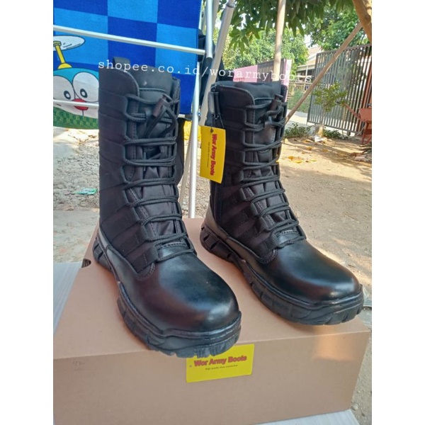 Sepatu PDL TNI  POLRI Security Dishub PDL Kulit sapi asli Model Terbaru W.A.B