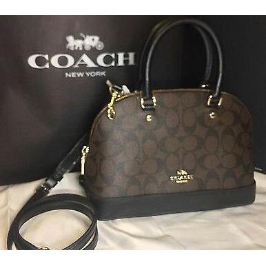 Laris Tas Coach Mini Sierra Signature Mahogany Original BARANG BAGUS