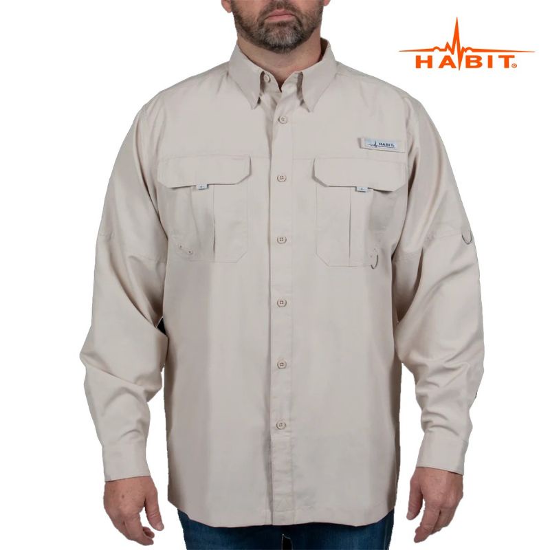 Kemeja Lapangan Long Sleeve Cargo Shirt Habit Solar-Factor UPF 40+