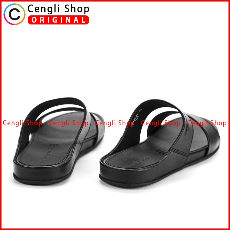 SANDAL ANDREW PRIA TERBARU ORIGINAL CASUAL KULIT BRANDED HITAM ANM10