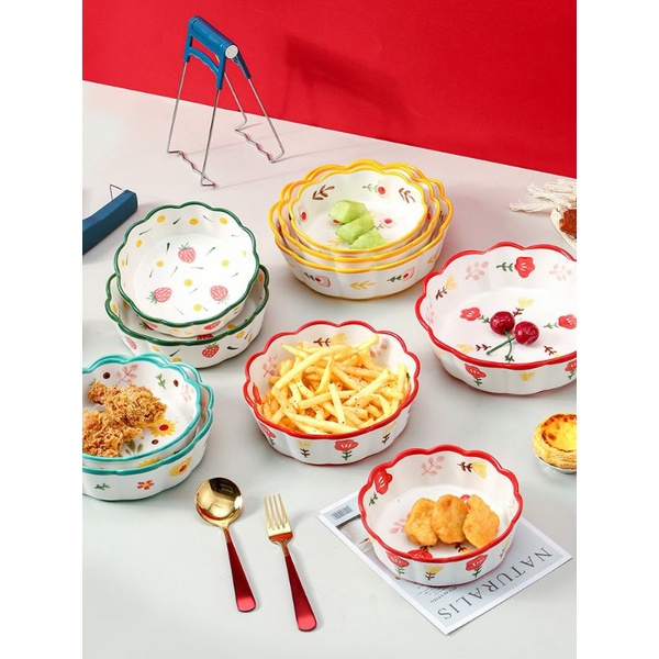 Flower Rhythm Lace Bowl | Mangkok Cantik Keramik | Mangkuk Lucu