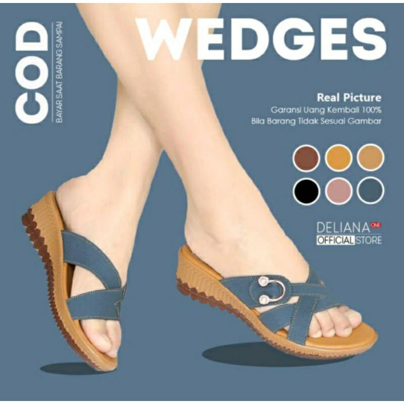 Wedges Wanita Casual Terbaru Kekinian Murah 2022