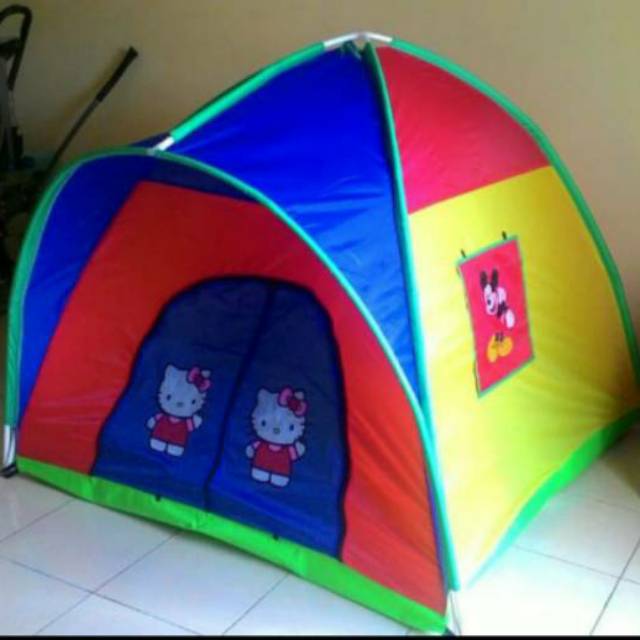 TENDA MAINAN PIPA ANAK2/MOTIF CARTON |TENDA CAMPING 100CM X100CM