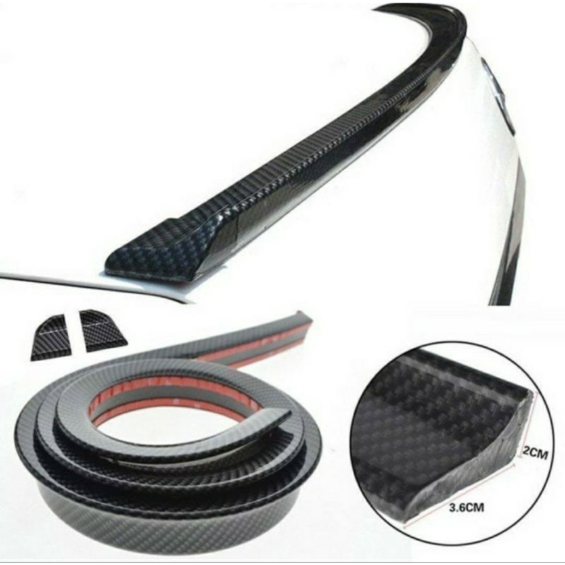 Honda City Mini Ducktail Spoiler Mobil - Lips Bagasi Belakang Carbon