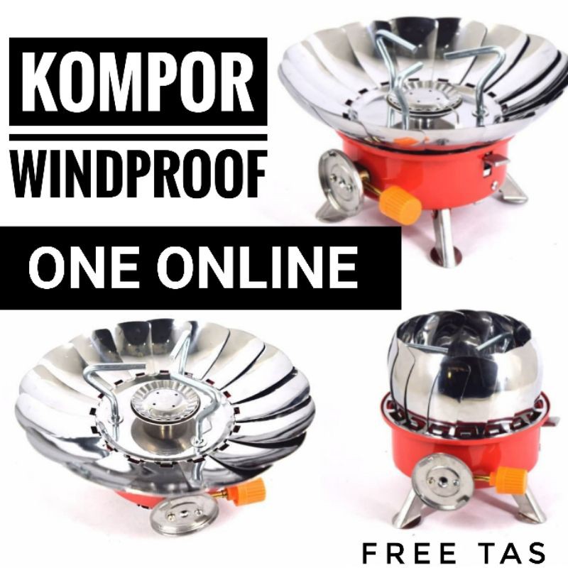 Paket Hemat Cooking Set isi 3 wajan &amp; Kompor windproof Camping/Outdoor