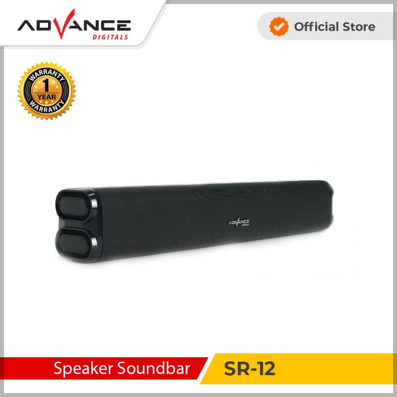 soundbar bluetooth speaker advance sr12 stereo sound extra bass / speaker soundbar sr-12