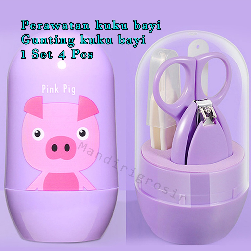 Perawatan kuku bayi set 4 Pcs*gunting kuku bayi*Gunting Kuku