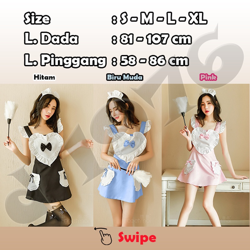 d1976 Baju Lingerie Sexy Wanita Seksi Kostum Cosplay Lingeri Maid Lingery OFL-F327-4