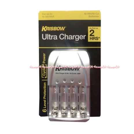 Krisbow Ultra Charge charger Baterai dengan indikator LED tidak membuat Batrai Bocor Kris Alat Cas Chas Battery