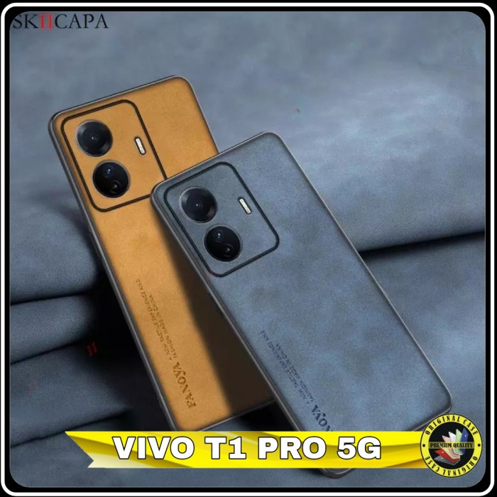 Casing Vivo T1 Pro 5G Softcase Leather Soft Original Vivo T 1 Pro 5G
