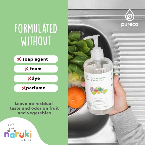 Pureco Vege Fruit Vegetable Salad Wash Sabun Cuci Buah dan Sayur 250 ml