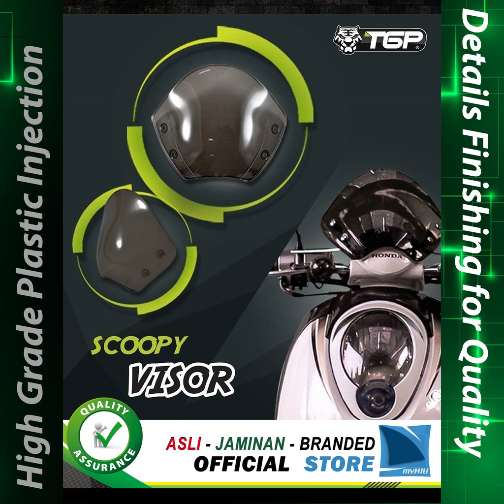 Visor Pelindung Angin HONDA Scoopy + Holder Besi - Trendy Wind Shield TGP