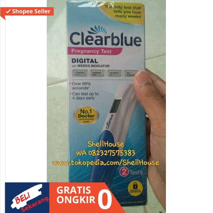 ClearBlue Digital Pregnancy Test Original / Tes Pack Clear Blue Lawu Store
