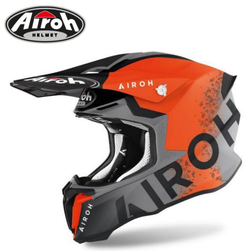 HELM AIROH TWIST 2.0 BIT ORANGE MATT HELM CROSS AIROH ORIGINAL