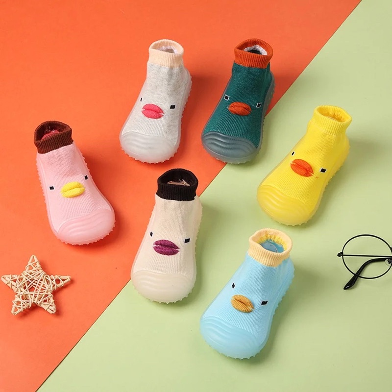 Kaos Kaki Bayi Sepatu Bayi Baby Newborn Model Prewalkers Shoes Alas Karet Antislip / Kaos Kaki Sepatu Bayi Laki Laki Cowok Perempuan Cewek Alas Karet Korea Lucu PREWALKERS SHOES DUCK