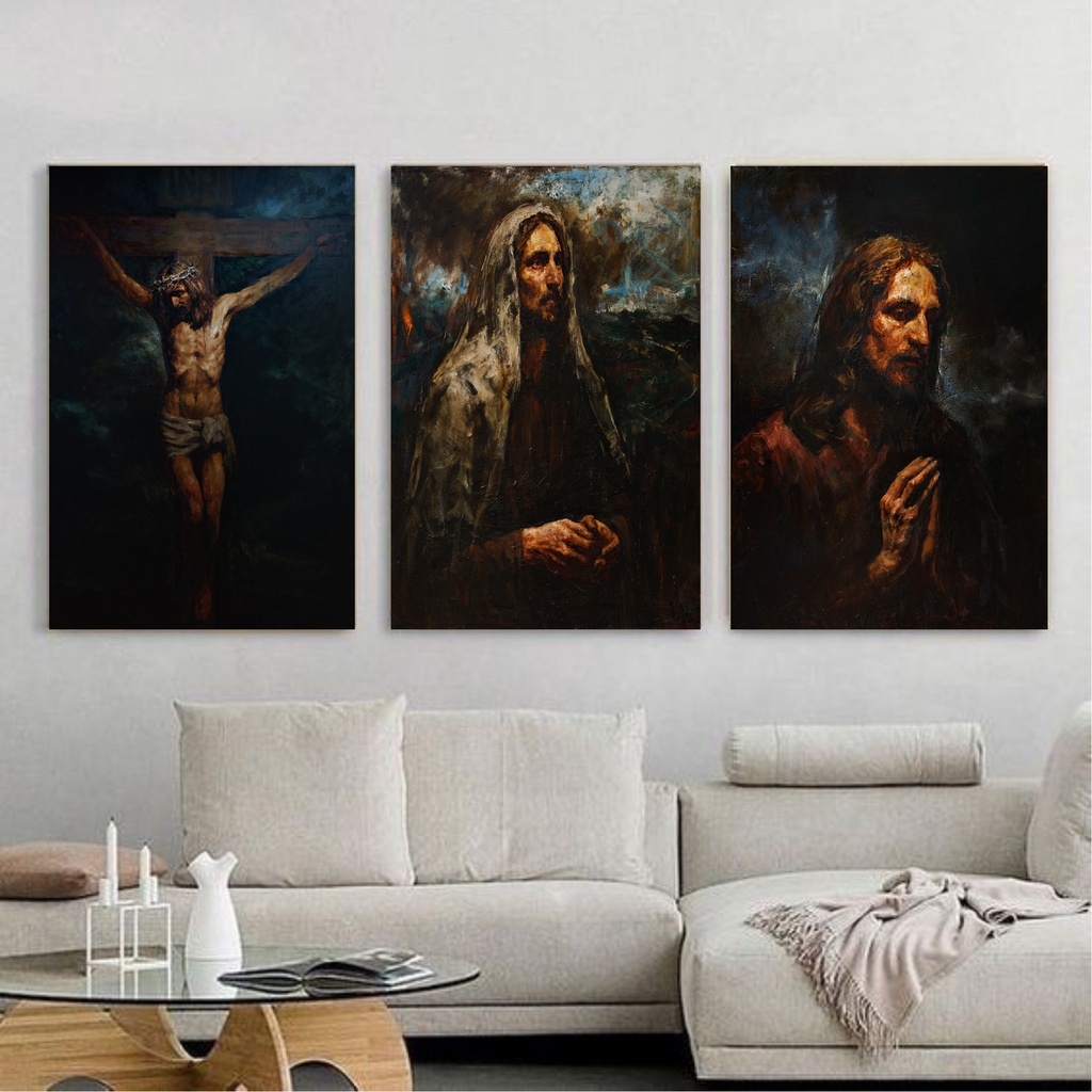 Hiasan Dinding Rohani gambar Tuhan Yesus - ukuran 20x30