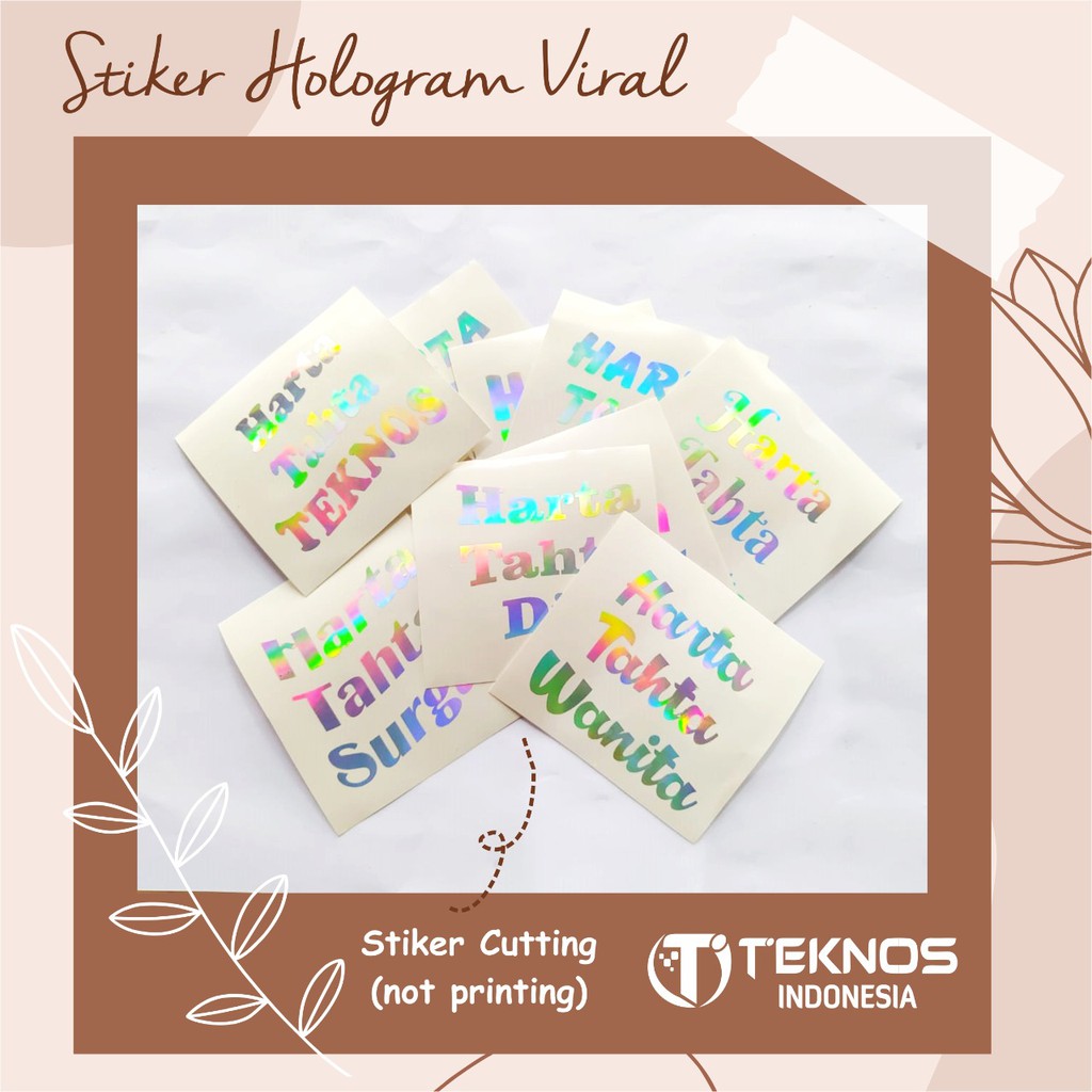 

STIKER VIRAL HARTA TAHTA HOLOGRAM CUSTOM MURAH