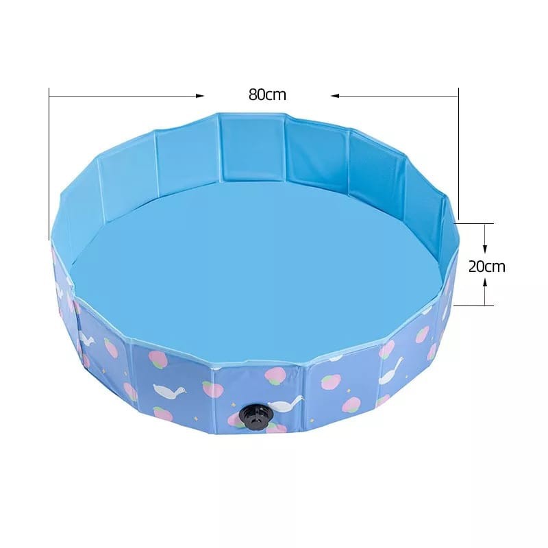 Folding Pool 80cm Folding Mat Size Medium Kolam Renang Sedang Ukuran 80CM Kolam Renang Anak Kolam Mainan Portable Folding Mat Pool Kolam Lipat Anak Kolam Tanpa Pompa