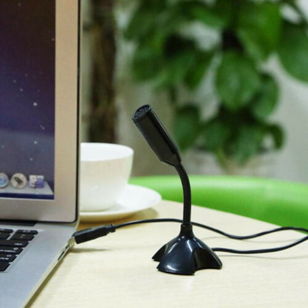 Microphone Meja untuk Laptop Komputer USB Micropon PC Mic Desktop Computer USB Port USB Mini Desktop Speech Microphone Computer Mic Stand For PC Laptop Notebook Accessories Desk Microphones Bisa OTG Broadcast Micropon