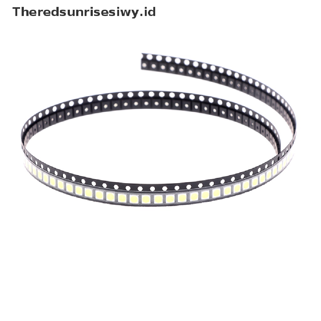 (Theredsunrisesiwy.Id) 100pcs Chip Led Smd 2835 / 3528 1w 3v Warna Cold White Untuk Tv