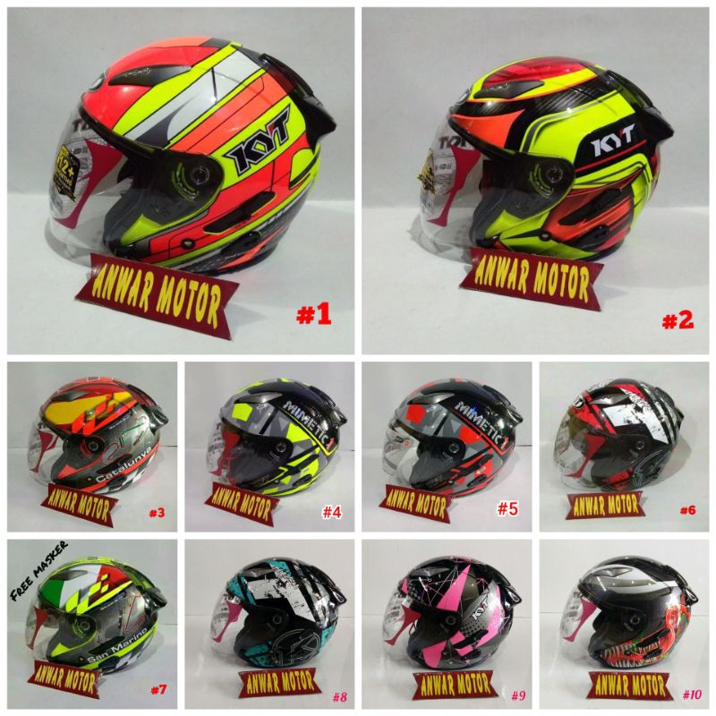HELM KYT GALAXY SLIDE  DOUBLE KACA/ DOUBLE VISOR