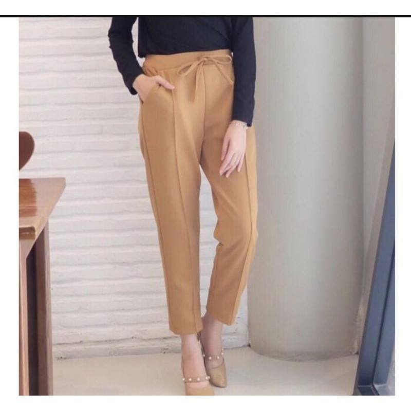 CELANA DOTY CREPE / CELANA DOTY / CREPE DOTY PANTS / CELANA PANJANG PEREMPUAN / CELANA PEREMPUAN