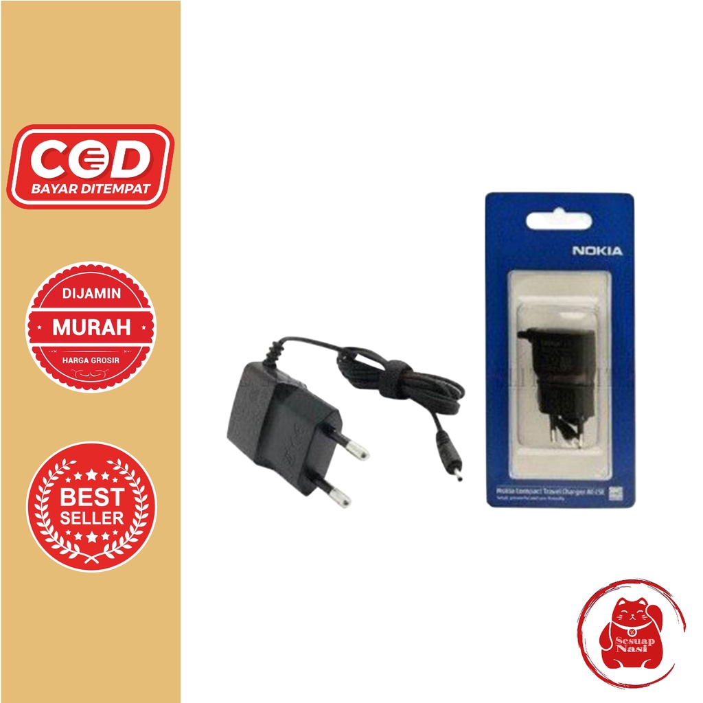 Charger Cas HP Handhone Nokia N70 Jarum Kecil Original