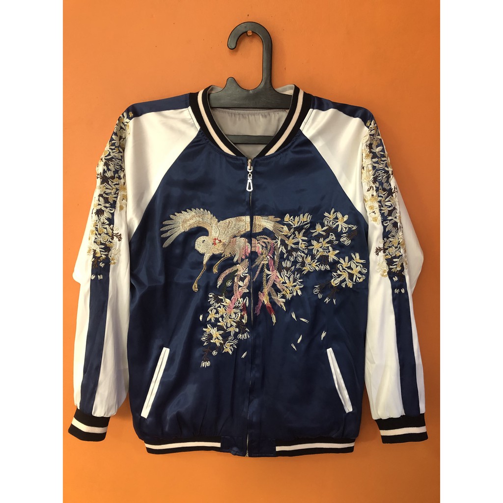 Jaket Sukajan Reversible Floral Phoenix