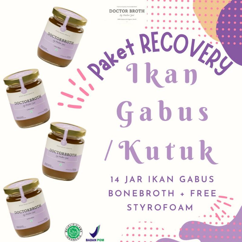 

paket recovery ikan gabus / ikan kutuk fish bonebroth