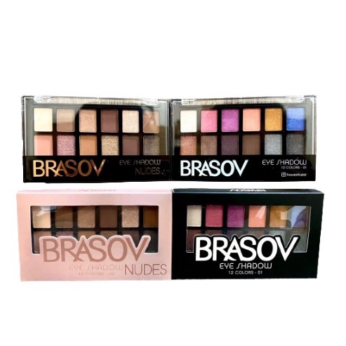 ✨SHASYA✨ BRASOV EYESHADOW PALLETTE 12 COLORS BPOM - PALET EYESHADOW 12 WARNA 01 Eyeshadow Perona Mata - 02 Nude - Eye Shadow