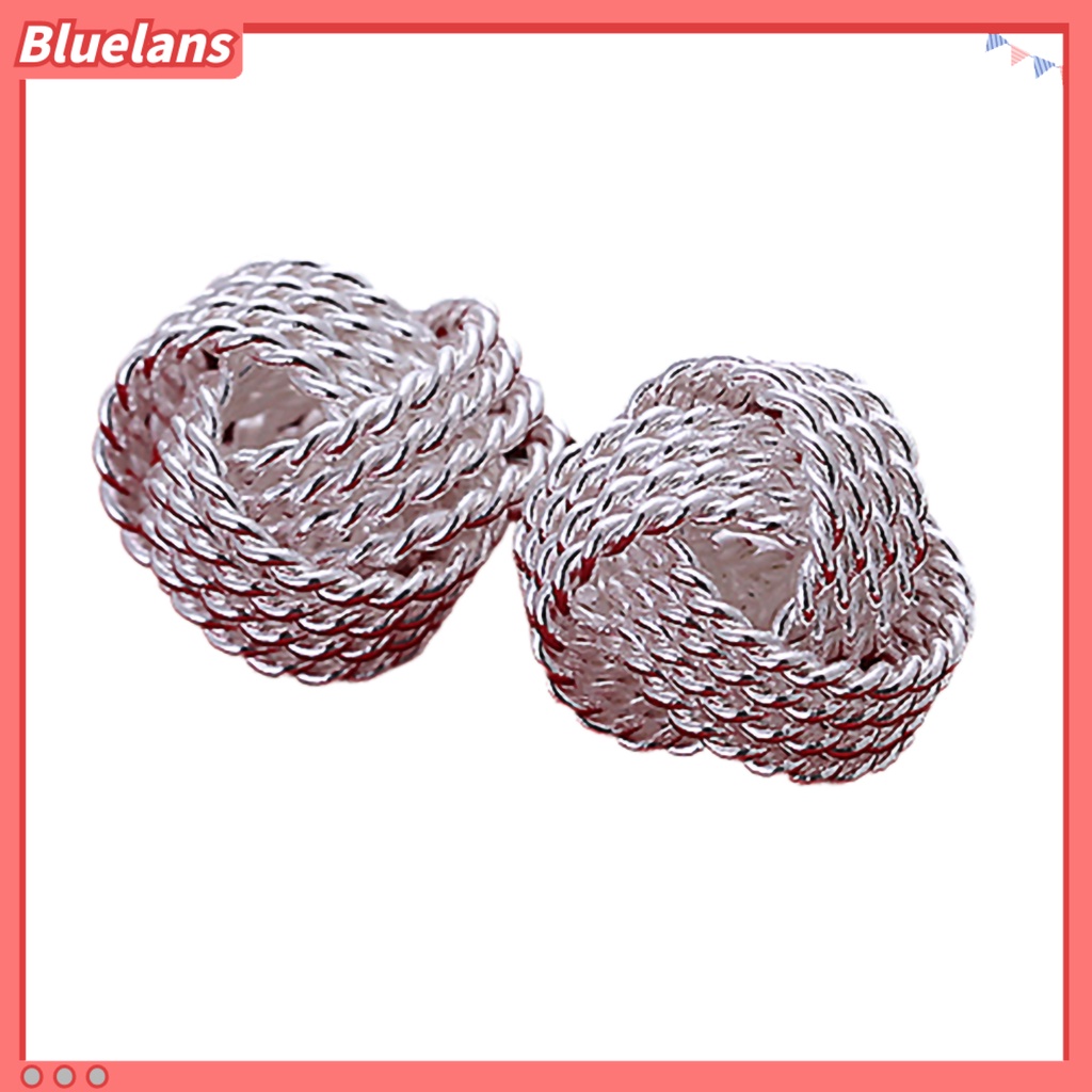 Bluelans Set Anting Stud Bentuk Bola Bahan Alloy Untuk Kencan