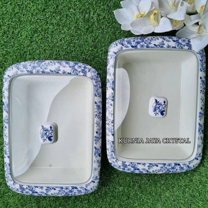 Prasmanan  Keramik Biru Putih perpcs/ Wadah saji keramik biru putih satuan