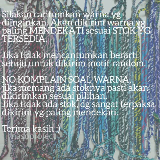 Gelang Tali Etnik Khas Lombok Sade Murah
