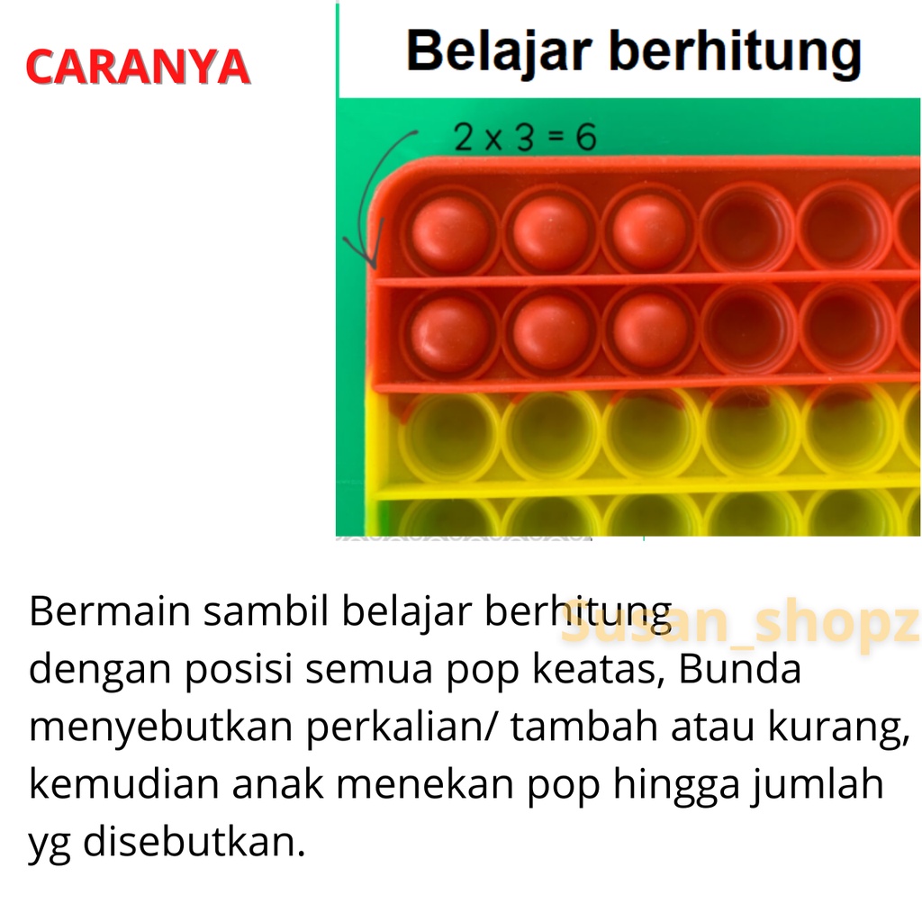Pelangi Pop It Fidget Push Penghilang Stress dan Mepertajam  Sensorik Anak-162gr-2