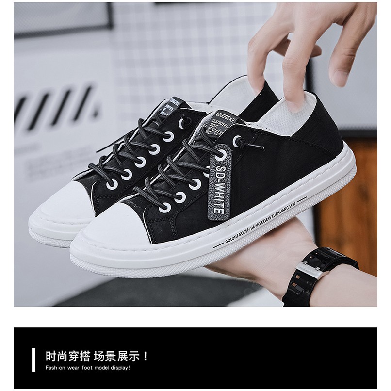Sepatu Sneaker Pria Import - Sneaker OBSIDEE SD-17 BASIC LOW Cassual Shoes - Sepatu Kasual Santai