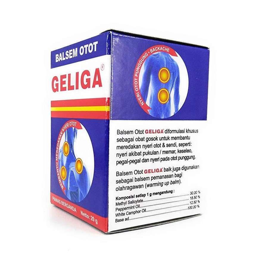 Balsem Otot Geliga 20gr Balsam Pereda Nyeri Otot Sendi 20 gr WHS