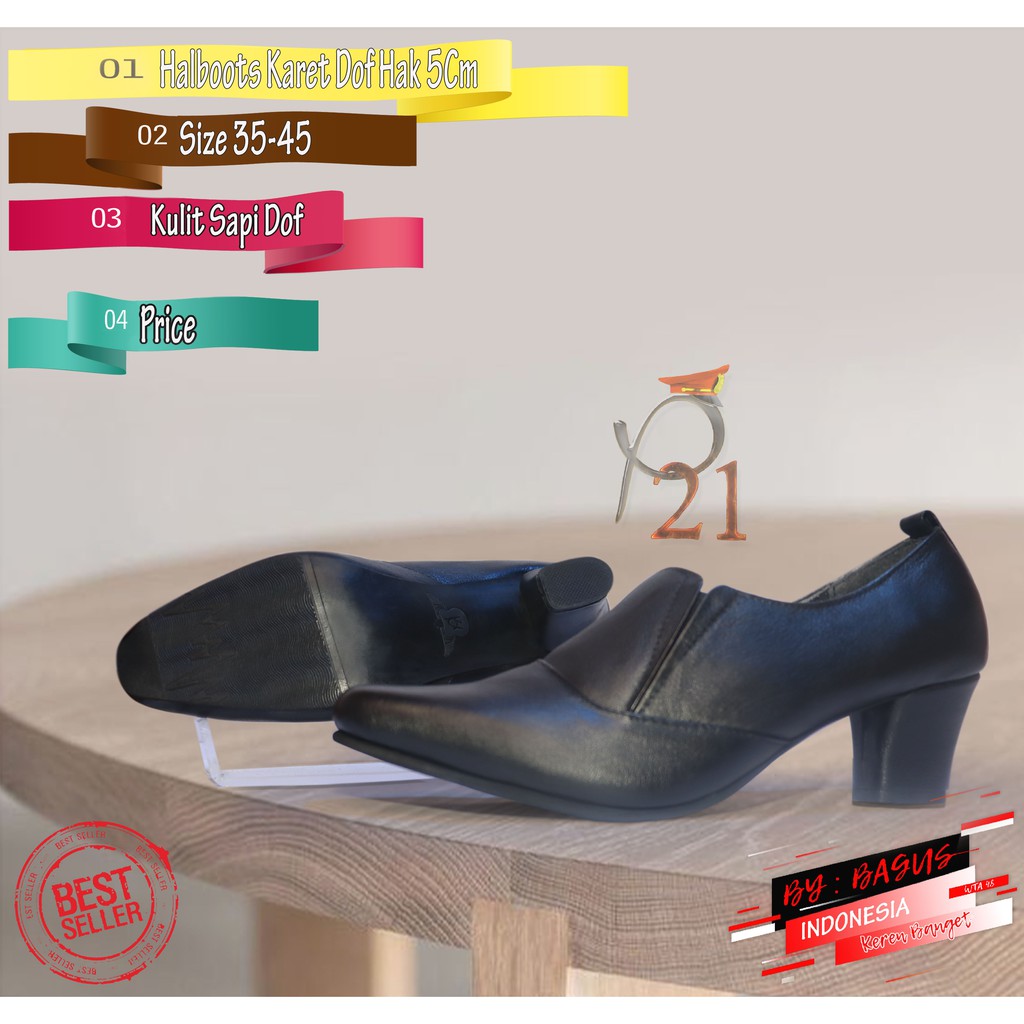 P21 SEPATU WANITA HALFBOOTH DOF P21