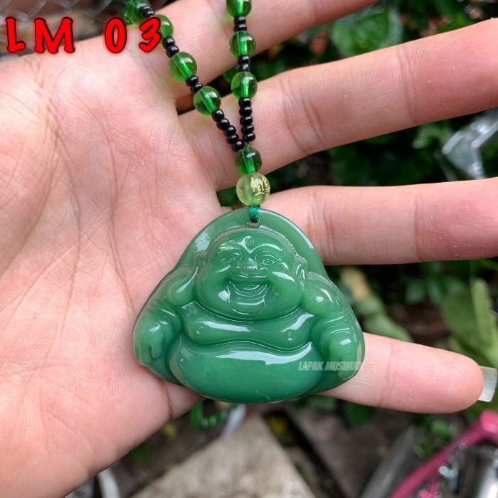 [Bayar di Tempat] KALUNG PRIA WANITA BATU GIOK ASLI NATURAL