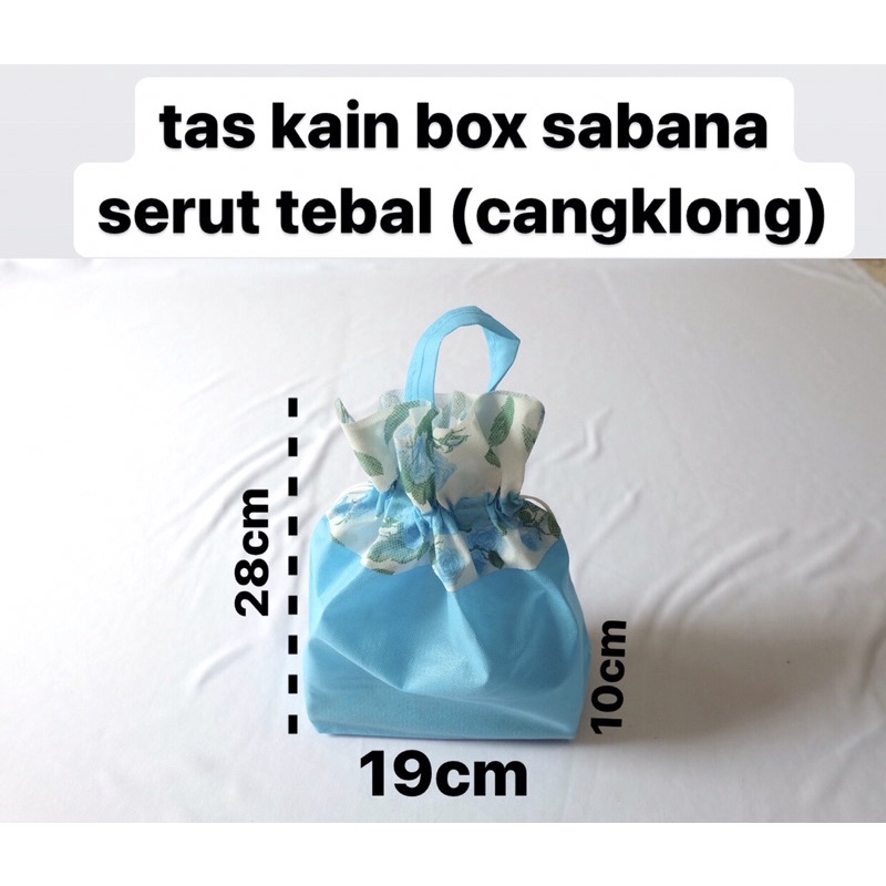 

tas kain spunbound box sabana serut tebal cangklong box ayam snack souvenir bingkisan satuan