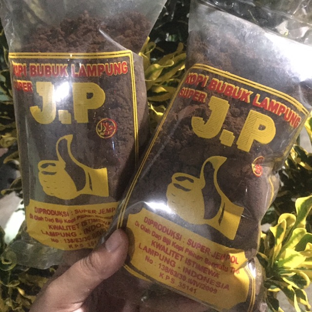 

Kopi bubuk Lampung cap jempol