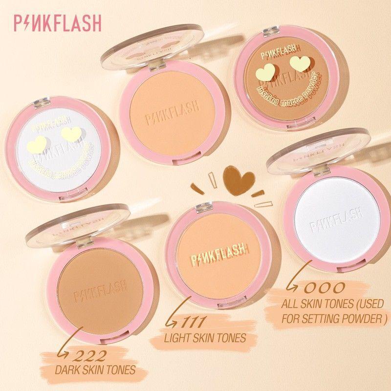 ☘️ CHAROZA ☘️ Pinkflash Pressed Powder Long-lasting Matte Bedak Padat F08