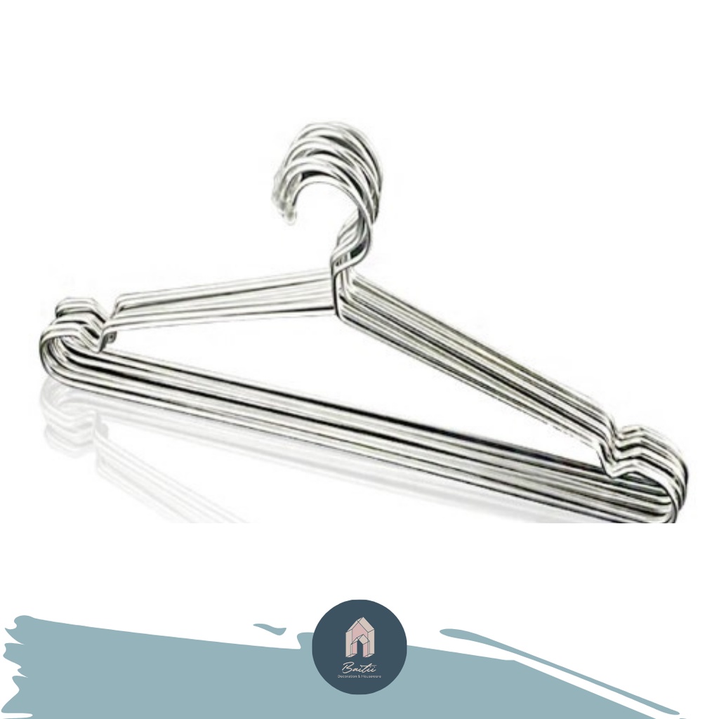 BAITII HANGER ULIR STAINLESS GANTUNGAN BAJU BESI HANGER ACE HARDWARE